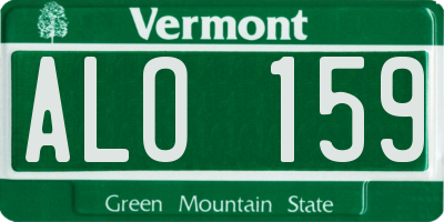 VT license plate ALO159