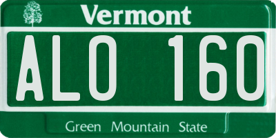 VT license plate ALO160