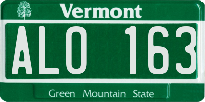 VT license plate ALO163