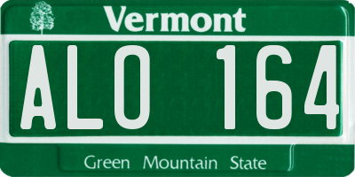 VT license plate ALO164