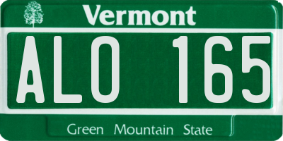 VT license plate ALO165