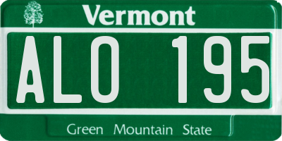 VT license plate ALO195