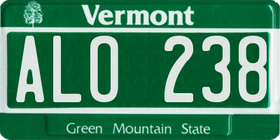 VT license plate ALO238