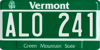 VT license plate ALO241
