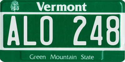 VT license plate ALO248