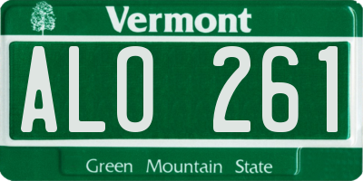 VT license plate ALO261