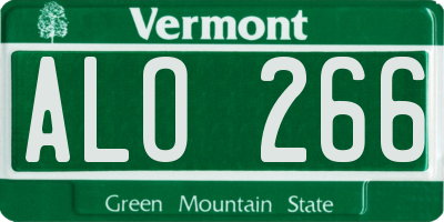 VT license plate ALO266