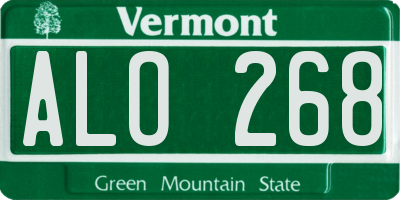 VT license plate ALO268