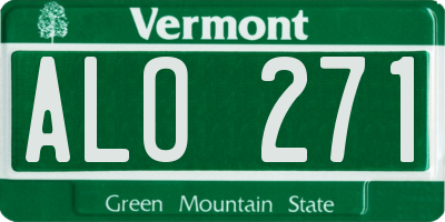 VT license plate ALO271