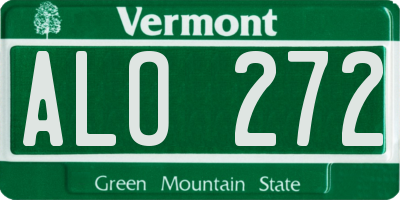 VT license plate ALO272
