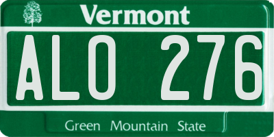 VT license plate ALO276