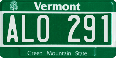 VT license plate ALO291