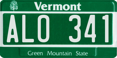 VT license plate ALO341