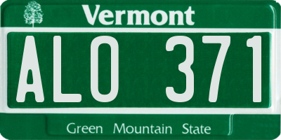 VT license plate ALO371