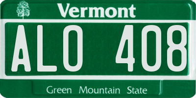 VT license plate ALO408