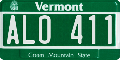 VT license plate ALO411
