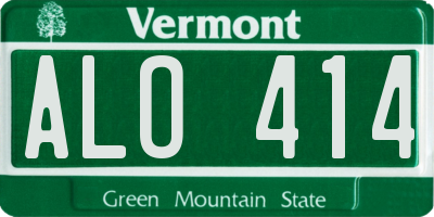 VT license plate ALO414