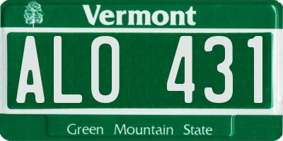 VT license plate ALO431