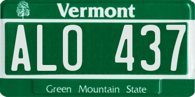 VT license plate ALO437
