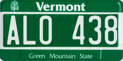 VT license plate ALO438
