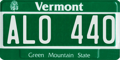 VT license plate ALO440