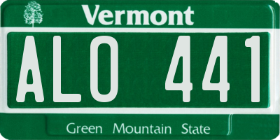VT license plate ALO441