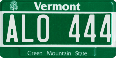 VT license plate ALO444