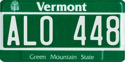 VT license plate ALO448