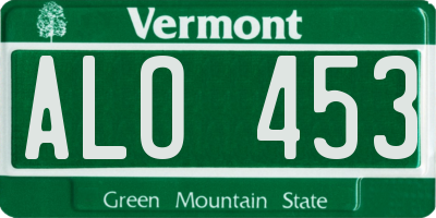 VT license plate ALO453