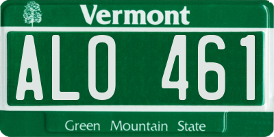 VT license plate ALO461
