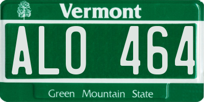 VT license plate ALO464