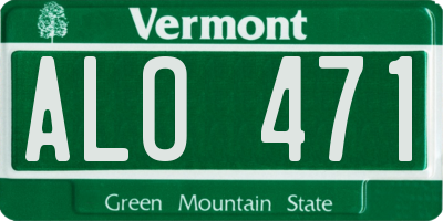 VT license plate ALO471
