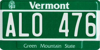 VT license plate ALO476