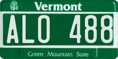 VT license plate ALO488