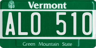 VT license plate ALO510