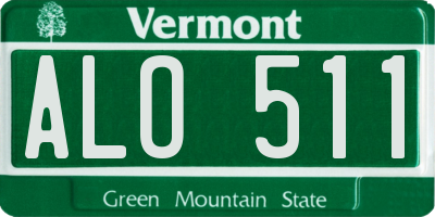 VT license plate ALO511