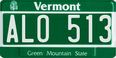 VT license plate ALO513