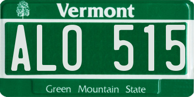 VT license plate ALO515