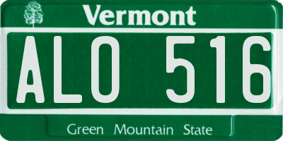 VT license plate ALO516