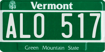 VT license plate ALO517