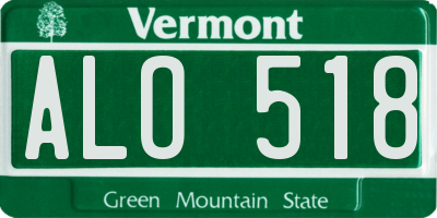 VT license plate ALO518