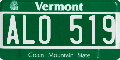 VT license plate ALO519