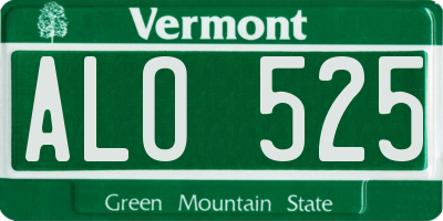 VT license plate ALO525