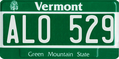 VT license plate ALO529