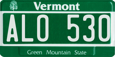 VT license plate ALO530