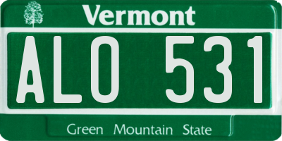 VT license plate ALO531