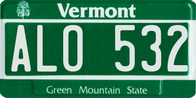 VT license plate ALO532