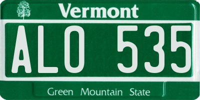 VT license plate ALO535