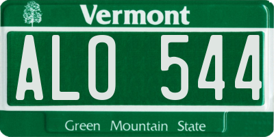 VT license plate ALO544