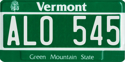VT license plate ALO545